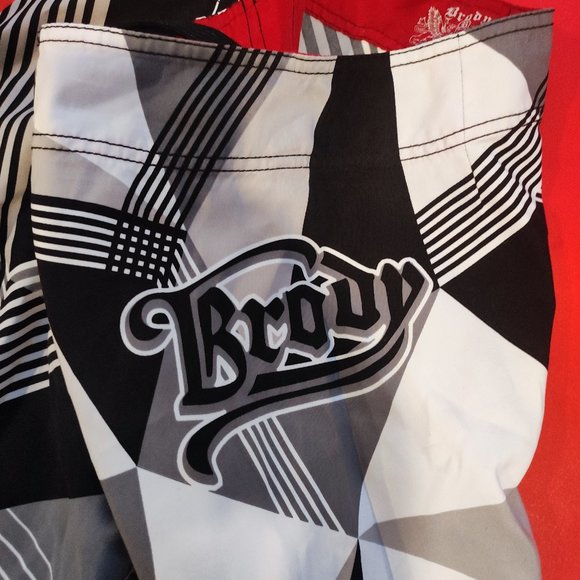 Brody board short grey black white men's size 30 - Picture 3 of 7